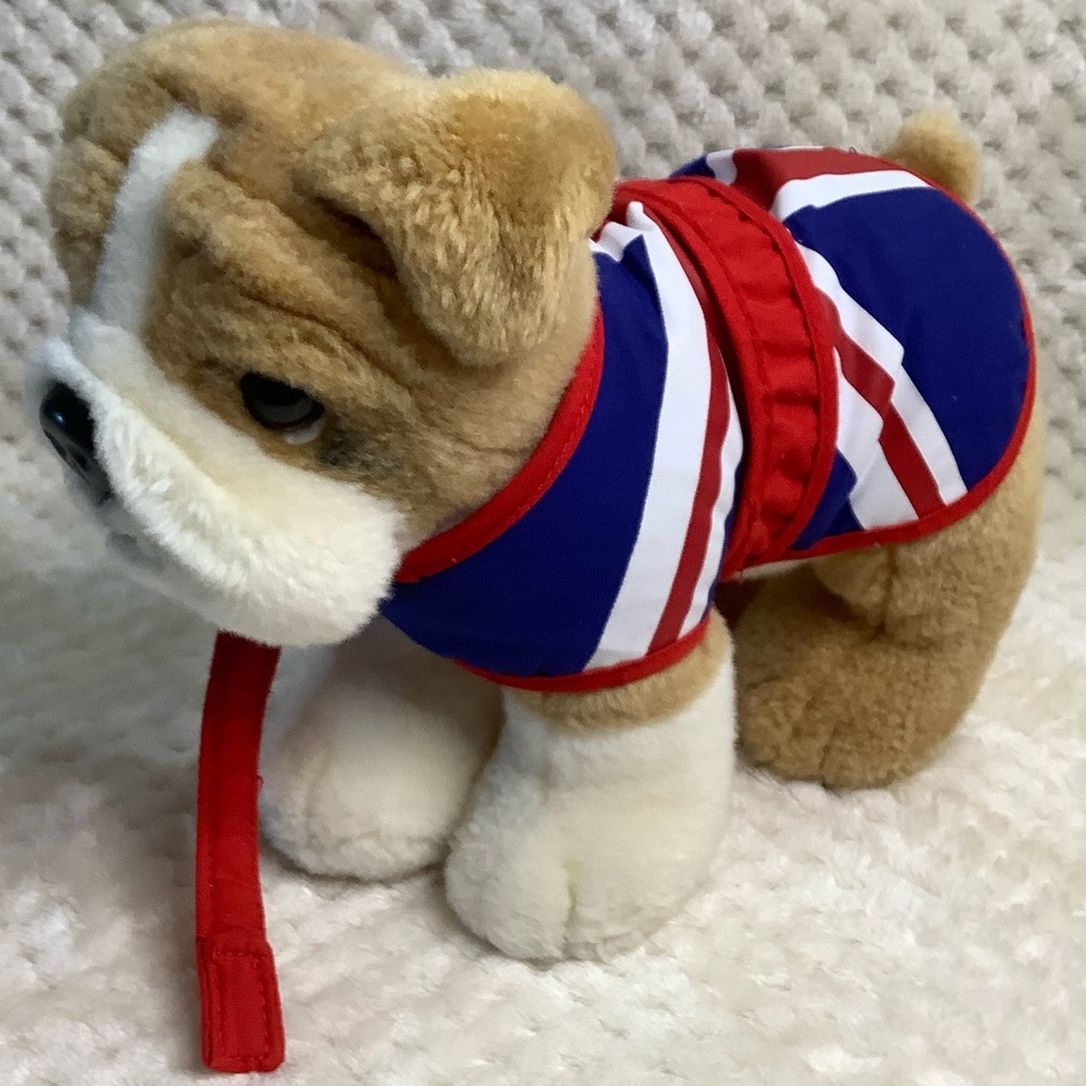 Keel Toys Plush English Bulldog In Union Jack Flag Coat Stuffed Animal Toy